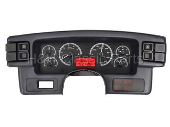Dakota Digital VHX Gauge System Black Alloy Red | 1987-89 Ford Mustang | Dakota Digital | 80178