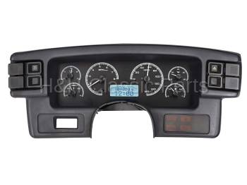 Dakota Digital VHX Gauge System Black Alloy White | 1987-89 Ford Mustang | Dakota Digital | 80179