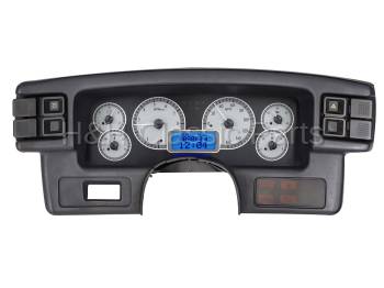 Dakota Digital VHX Gauge System Silver Alloy Blue | 1987-89 Ford Mustang | Dakota Digital | 80180