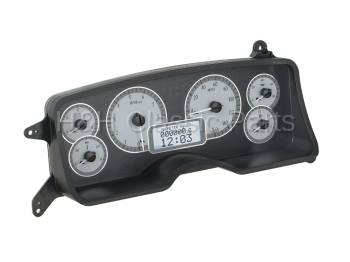 Dakota Digital VHX Gauge System Silver Alloy White | 1987-89 Ford Mustang | Dakota Digital | 80182