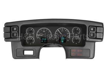 Dakota Digital HDX Gauge System Black Alloy | 1987-89 Ford Mustang | Dakota Digital | 80183