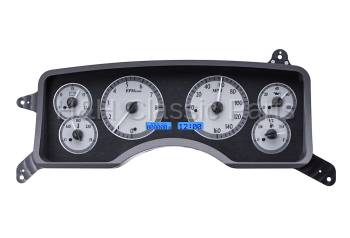 Dakota Digital VHX Gauge System Silver Alloy Blue | 1990-93 Ford Mustang | Dakota Digital | 80189
