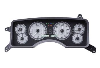 Dakota Digital VHX Gauge System Silver Alloy White | 1990-93 Ford Mustang | Dakota Digital | 80191
