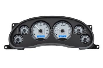 Dakota Digital VHX Gauge System Silver Alloy Blue | 1994-04 Ford Mustang | Dakota Digital | 80198
