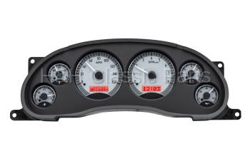 Dakota Digital VHX Gauge System Silver Alloy Red | 1994-04 Ford Mustang | Dakota Digital | 80199