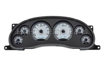 Dakota Digital VHX Gauge System Silver Alloy White | 1994-04 Ford Mustang | Dakota Digital | 80200