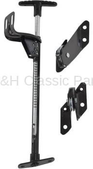 Parking Brake Handle Assembly with Black Handle | 1957 Fullsize Chevy Car | Golden Star | 3704