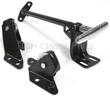 Parking Brake Handle Assembly with Chrome Handle | 1957 Fullsize Chevy Car | Golden Star | 4917