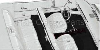 White/Black Seat Cover | 1965 Impala SS | PUI | 14013