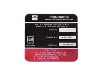 Jim Osborn Reproductions - Frigidaire Air Comp Decal (Red) - Image 1