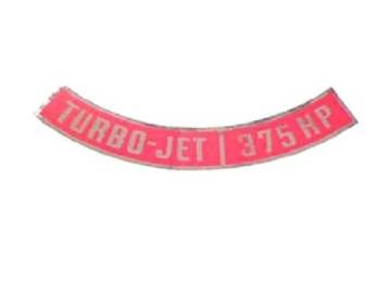 Jim Osborn Reproductions - Turbo-Jet 375HP Air Cleaner Decal - Image 1
