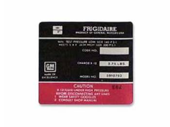 Jim Osborn Reproductions - Frigidaire Air Comp Decal (Red) - Image 1