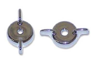 H&H Classic Parts - Radio Flipper Knobs Chrome (to be used with original radio) - Image 1