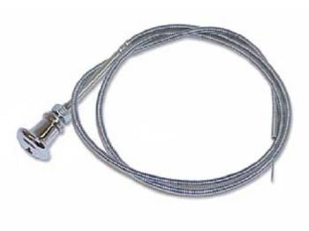 H&H Classic Parts - Throttle Cable with Chrome Knob - Image 1