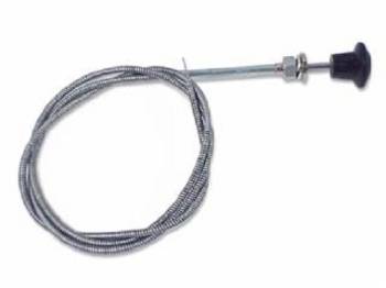 H&H Classic Parts - Throttle Cable with Black Knob - Image 1