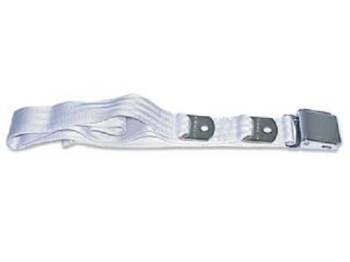 Route 66 Reproductions - Rear Seat Belts White - Image 1