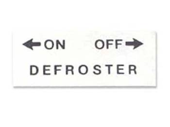 Jim Osborn Reproductions - Recirculate Heat/Defrost Decal - Image 1