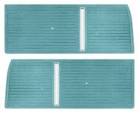 Interior Restoration Soft Goods - Door Panel Sets - PUI (Parts Unlimited Inc.) - Front Door Panels Aqua