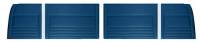 Interior Restoration Soft Goods - Door Panel Sets - PUI (Parts Unlimited Inc.) - Front Door Panels Bright Blue