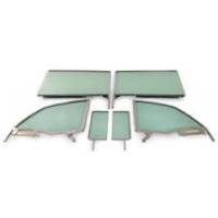 Glass - Side Glass Sets - H&H Classic Parts - 6-pc Side Glass Set with Chrome Frames (Tinted)