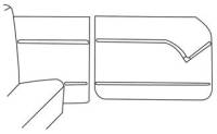 Interior Soft Goods - Door Panel Sets - CARS - Brown/Beige Side Panel