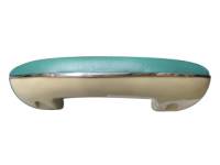 Counterpart Brown Arm Rests With Chrome Pull Handles For 55-66 Chevy/GMC Pickup Trucks (Pair)