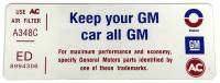 Keep Your GM All GM Decal