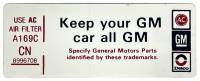 Keep Your GM All GM Decal