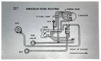 Emission Decal at Hose Routing