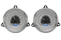 Dakota Digital VHX Gauge System Silver Alloy Blue