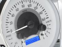 Dakota Digital VHX Gauge System Silver Alloy Blue | 1954 Chevy Truck | Dakota Digital | 50980