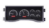Dakota Digital VHX Gauge System Black Alloy Red | 1995-98 Chevy/GMC Truck | Dakota Digital | 51006