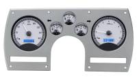 Dakota Digital VHX Gauge System Silver Alloy Blue