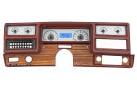 Dakota Digital VHX Gauge System Silver Alloy Blue