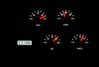Dakota Digital VHX Gauge System Silver Alloy White | 1968-77 Corvette | Dakota Digital | 70047