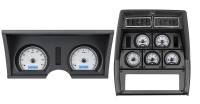 Dakota Digital VHX Gauge System Silver Alloy Blue