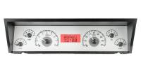 Dakota Digital VHX Gauge System Silver Alloy Red