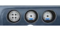 Dakota Digital VHX Gauge System Silver Alloy Blue