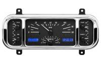 Dakota Digital VHX Gauge System Black Alloy Blue