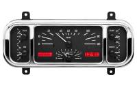 Dakota Digital VHX Gauge System Black Alloy Red