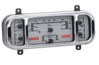 Dakota Digital VHX Gauge System Silver Alloy Red