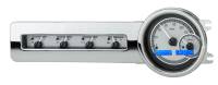 Dakota Digital VHX Gauge System Silver Alloy Blue
