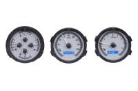 Dakota Digital VHX Gauge System Silver Alloy Blue