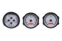 Dakota Digital VHX Gauge System Silver Alloy Red