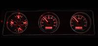 Dakota Digital VHX Gauge System Silver Alloy Red | 1970-72 Oldsmobile Cutlass | Dakota Digital | 24949