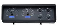 Dakota Digital VHX Gauge System Black Alloy Blue