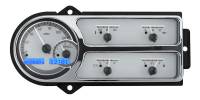 Dakota Digital VHX Gauge System Silver Alloy Blue