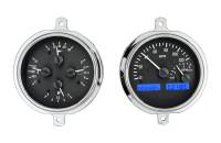 Dakota Digital VHX Gauge System Black Alloy Blue