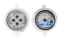 Dakota Digital VHX Gauge System Silver Alloy Blue