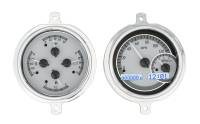 Dakota Digital VHX Gauge System Silver Alloy White